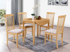 Cologne Round Drop Leaf Dining Set