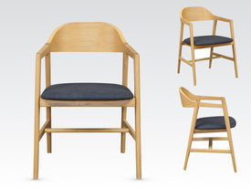 Carrington Modern Oak carver Dining Chair