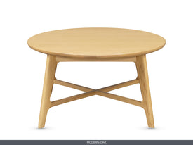 Carrington Modern Oak Round Coffee Table