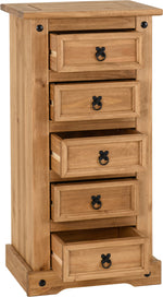 Corona 5 Drawer Narrow Chest