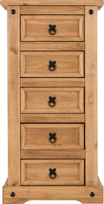 Corona 5 Drawer Narrow Chest