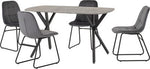Athens Concrete Effect Rectangular Dining Set with Lukas Dining Chairs
