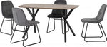 Athens Medium Oak Effect Rectangular Dining Set with Lukas Dining Chairs