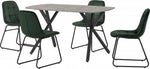 Athens Concrete Effect Rectangular Dining Set with Lukas Dining Chairs