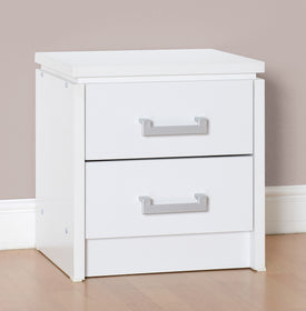 Charles 2 Drawer Bedside Chest in White