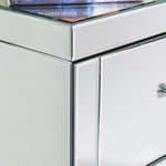 Hollywood 2 Drawer Side Table Glass
