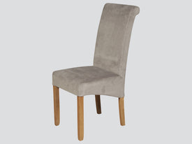 Sophie Dining Chair in Grey Velvet
